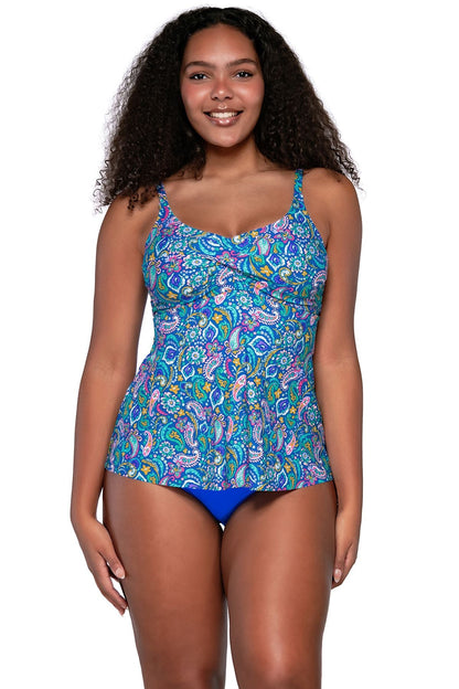 Sunsets Tori Tankini Top - Persian Sky - FINAL SALE