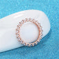 Clear Crystal & Rose Goldtone Eternity Band Ring