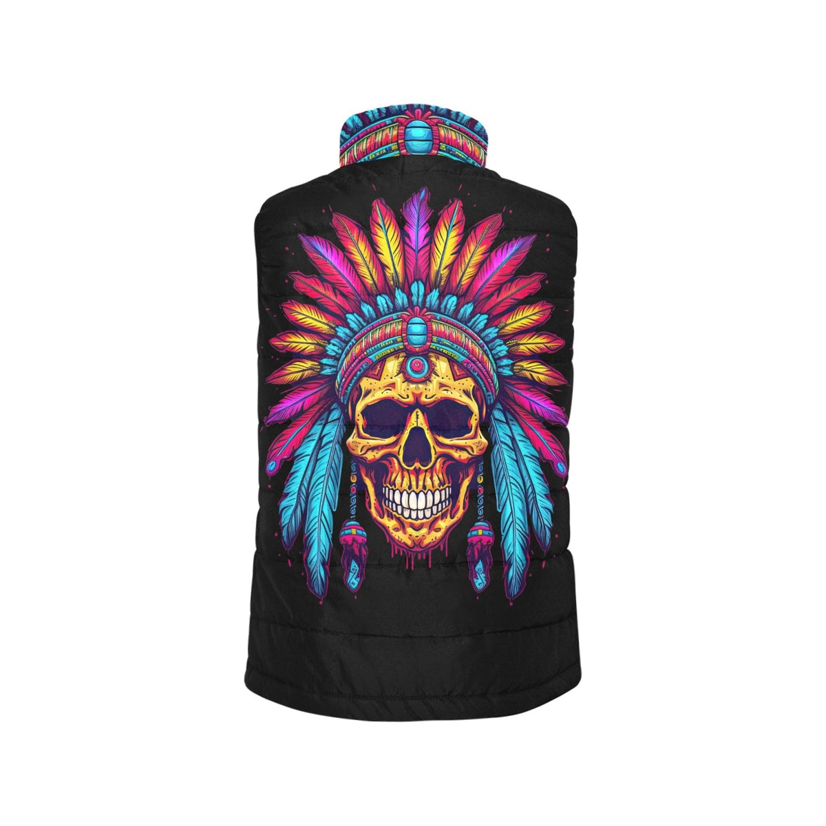 Baha Ranch Indian Skull Women's Puffy Vest