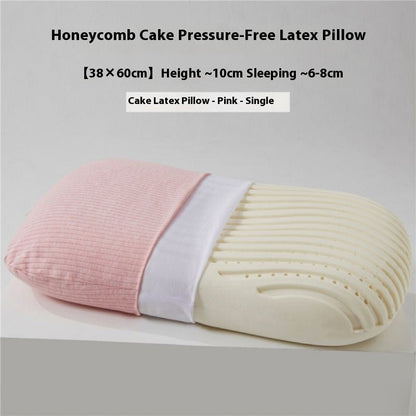 Cake Natural Latex Pillow – Pressure-Free Rebound Neck Support in 3 Colors