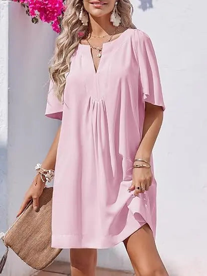 Women's Flutter Short Sleeve Mini Dress