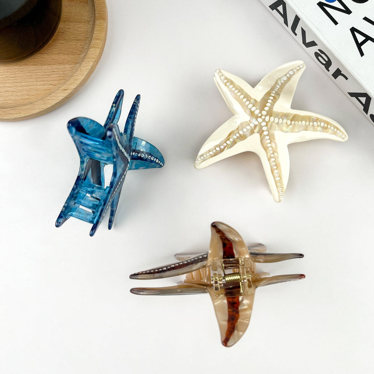 SSR Acetate Starfish Hair Claw Clip - Blue