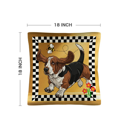 Basset Hound Throw Pillow Case Made in America