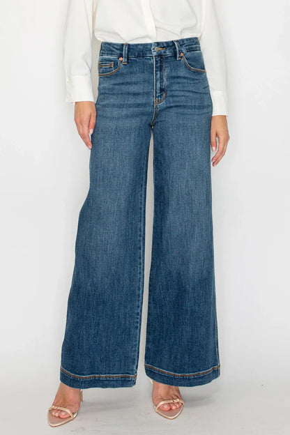 Genevieve Relaxed High Rise Palazzo Jeans