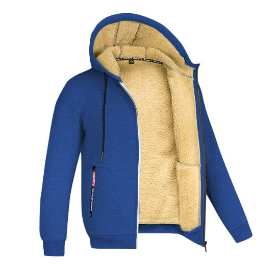 Hooded Thick Fleece Cardigan