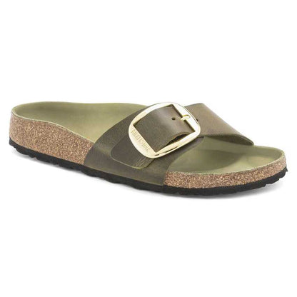 Birkenstock Madrid Big Buckle Oiled Leather Olive Green