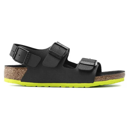 Birkenstock Milano Kid Birko-Flor Desert Soil Black Lime
