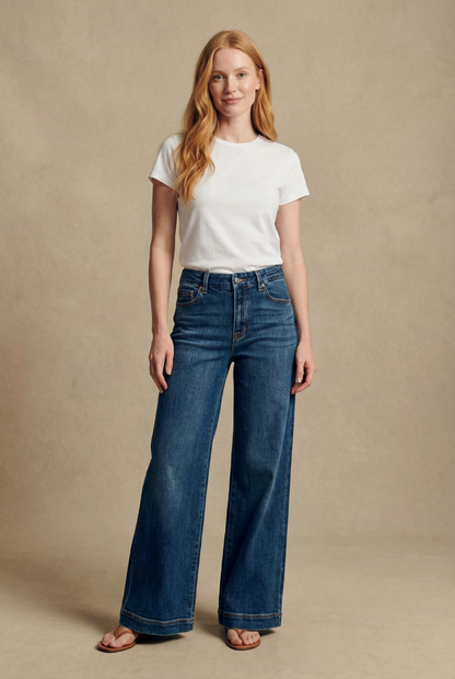 Genevieve Relaxed High Rise Palazzo Jeans