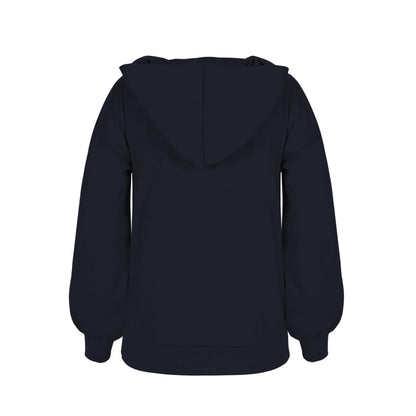 Dark Navy Rainbow Print Hooded Top