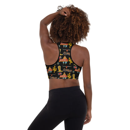 All Cowboy Padded Sports Bra