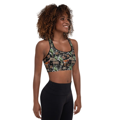 Cowboy Collage Sports Bra