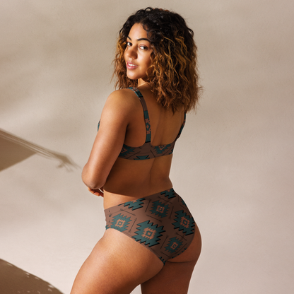 Baha Ranch Yeehaw Teal Aztec Bikini