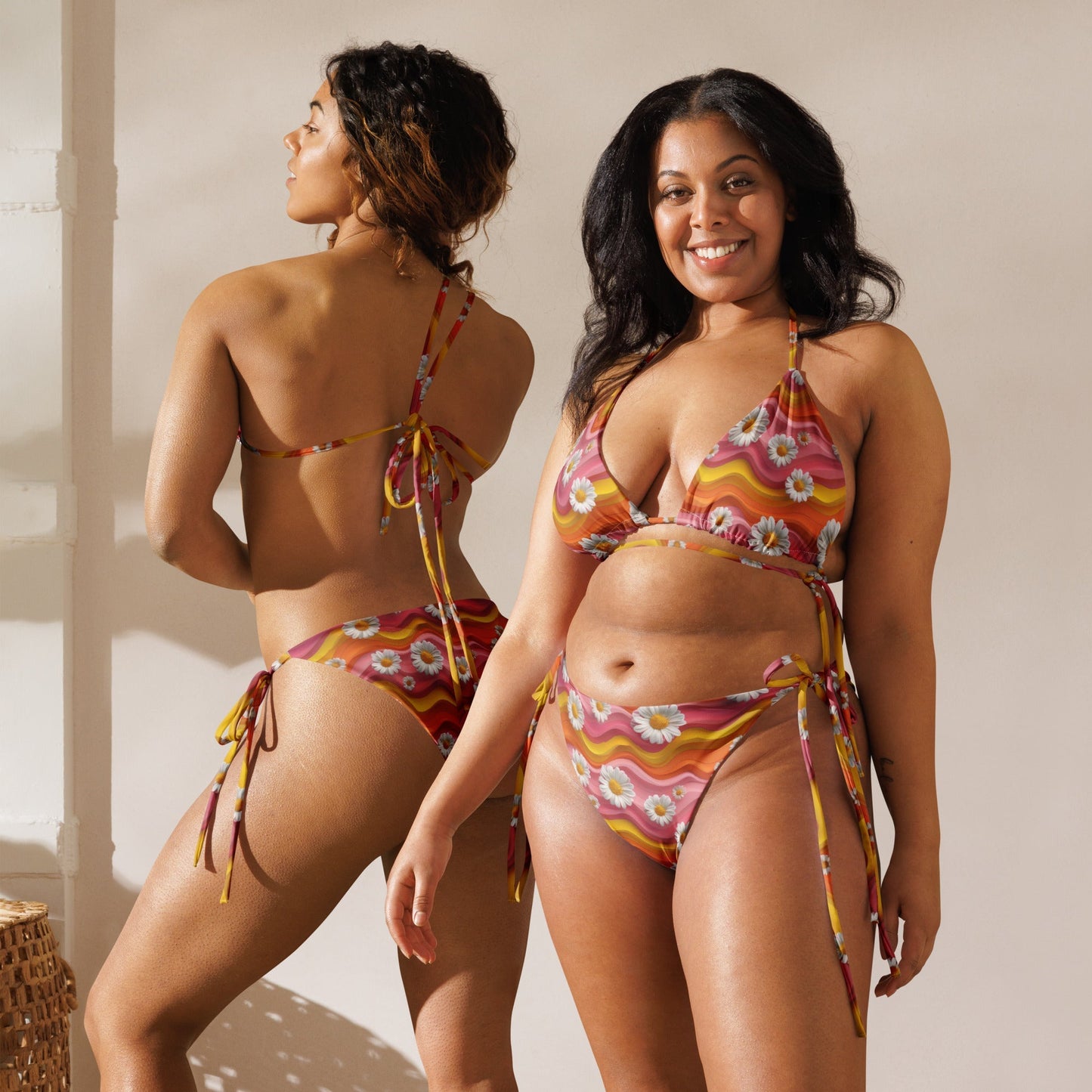 Baha Ranch Yeehaw Groovy Floral String Bikini