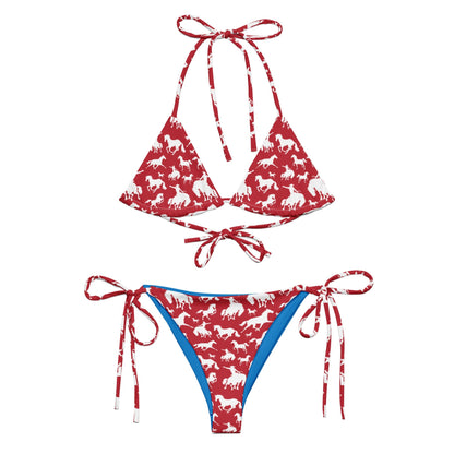 Baha Ranch Yeehaw Red Rodeo Cowboy String Bikini