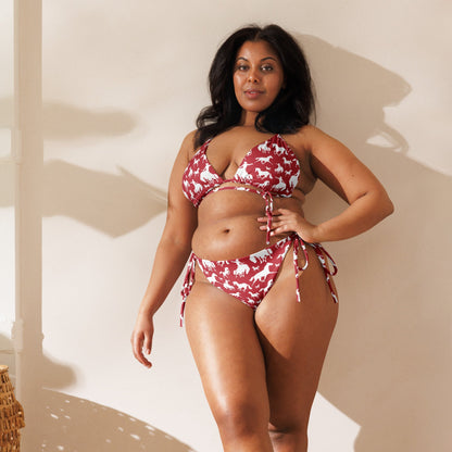 Baha Ranch Yeehaw Red Rodeo Cowboy String Bikini