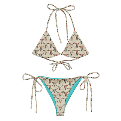 Baha Ranch Yeehaw Bullhead Skulls String Bikini