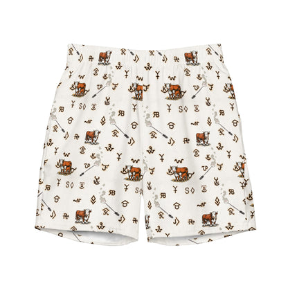 Baha Ranch YEEHAW Hereford Brands Swim Trunks