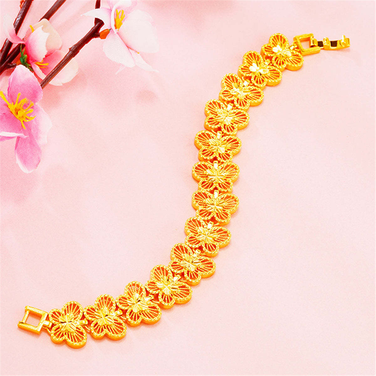 24k Goldtone Butterfly Bracelet