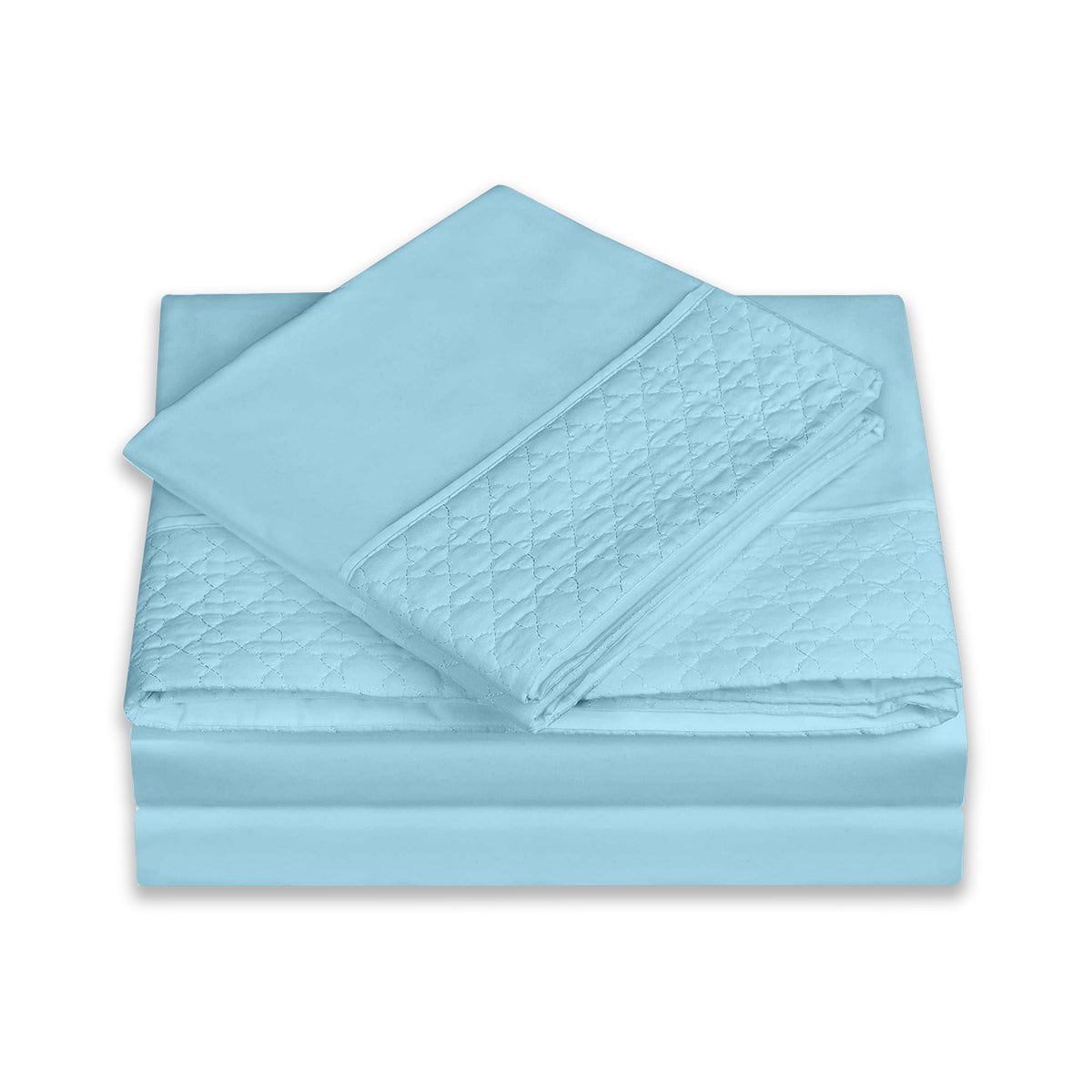 Elegant Comfort Quilted 4-Piece Sheet Set, Premium Hotel Quality
