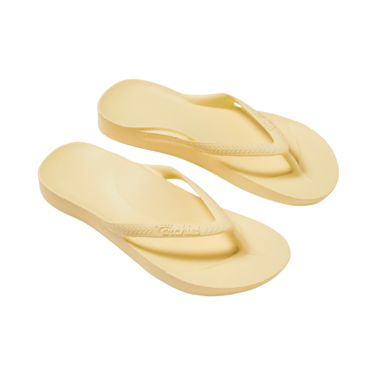 Archies Arch Support Flip Flops - Lemon
