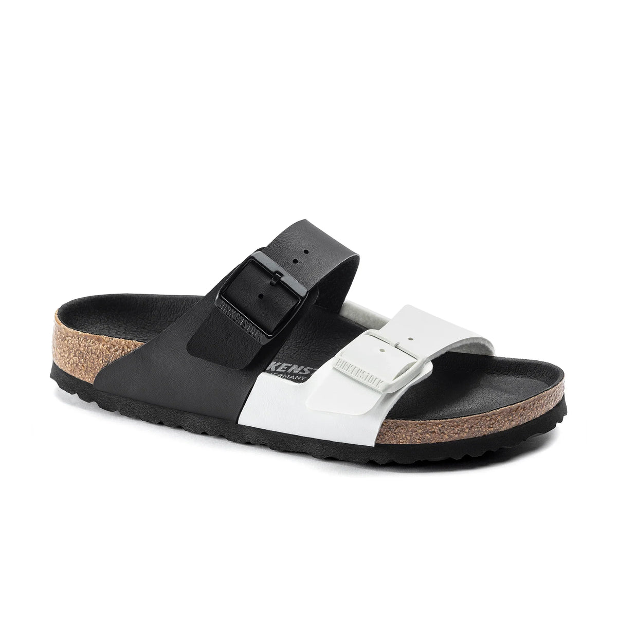 Birkenstock Arizona Split Birko-Flor Black / White Sandals