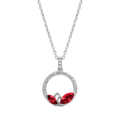 Elegant Dual Marquis Pavé Pendant Necklace – Embellished with Swarovski Crystals