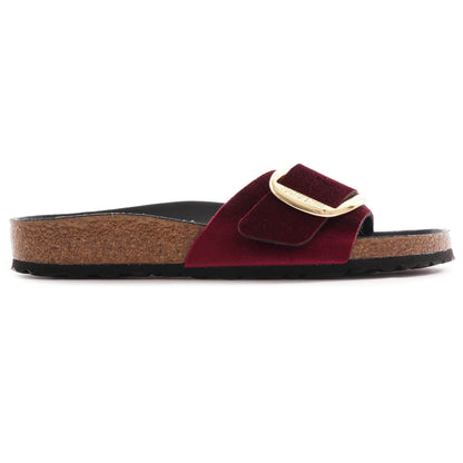 Birkenstock Madrid Big Buckle Rivet Logo Velvet Maroon