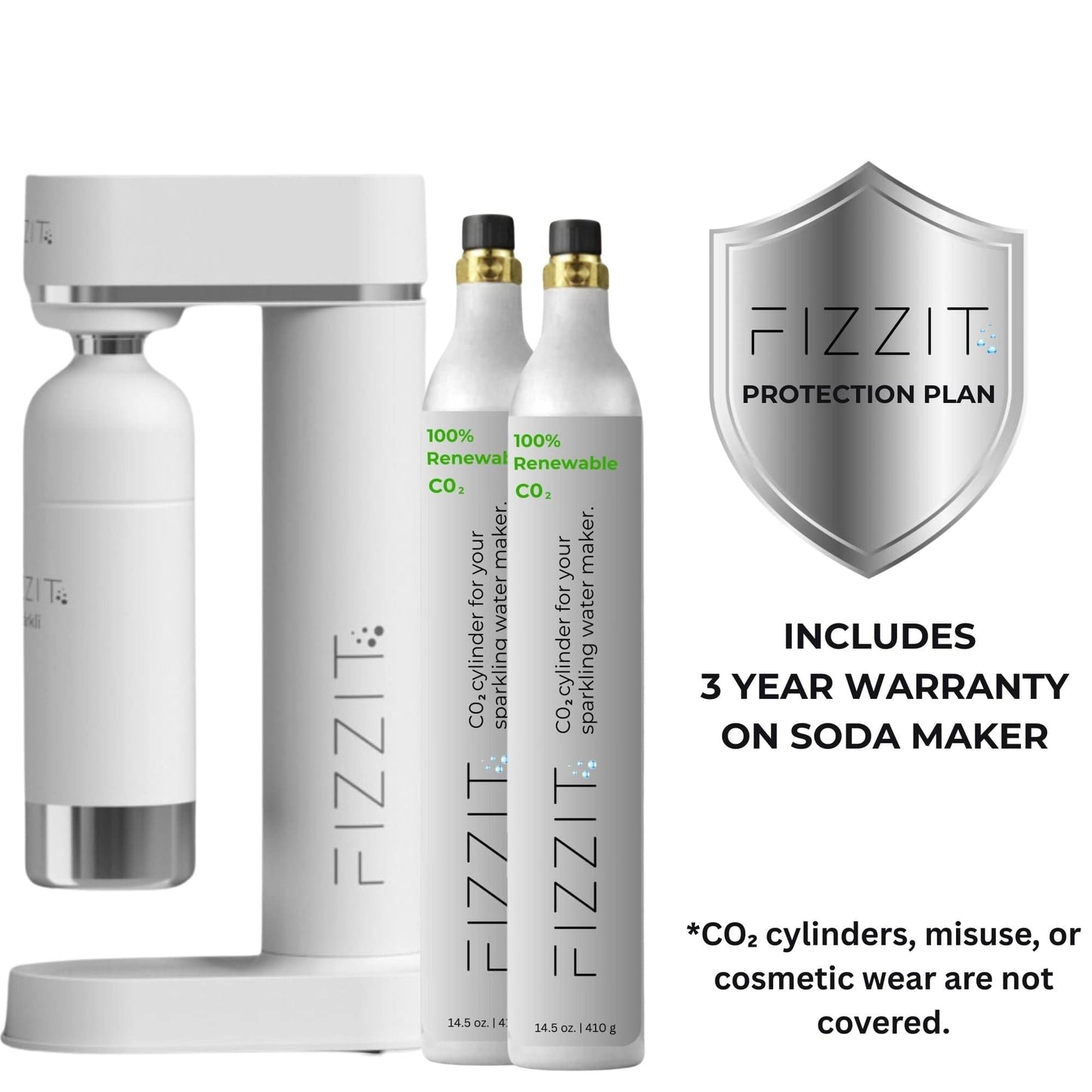 Fizzit™ Spärklï Carbonated Water Soda Maker with Stainless Steel Bottle – Dishwasher Safe Bottles - Sparkling Water Maker