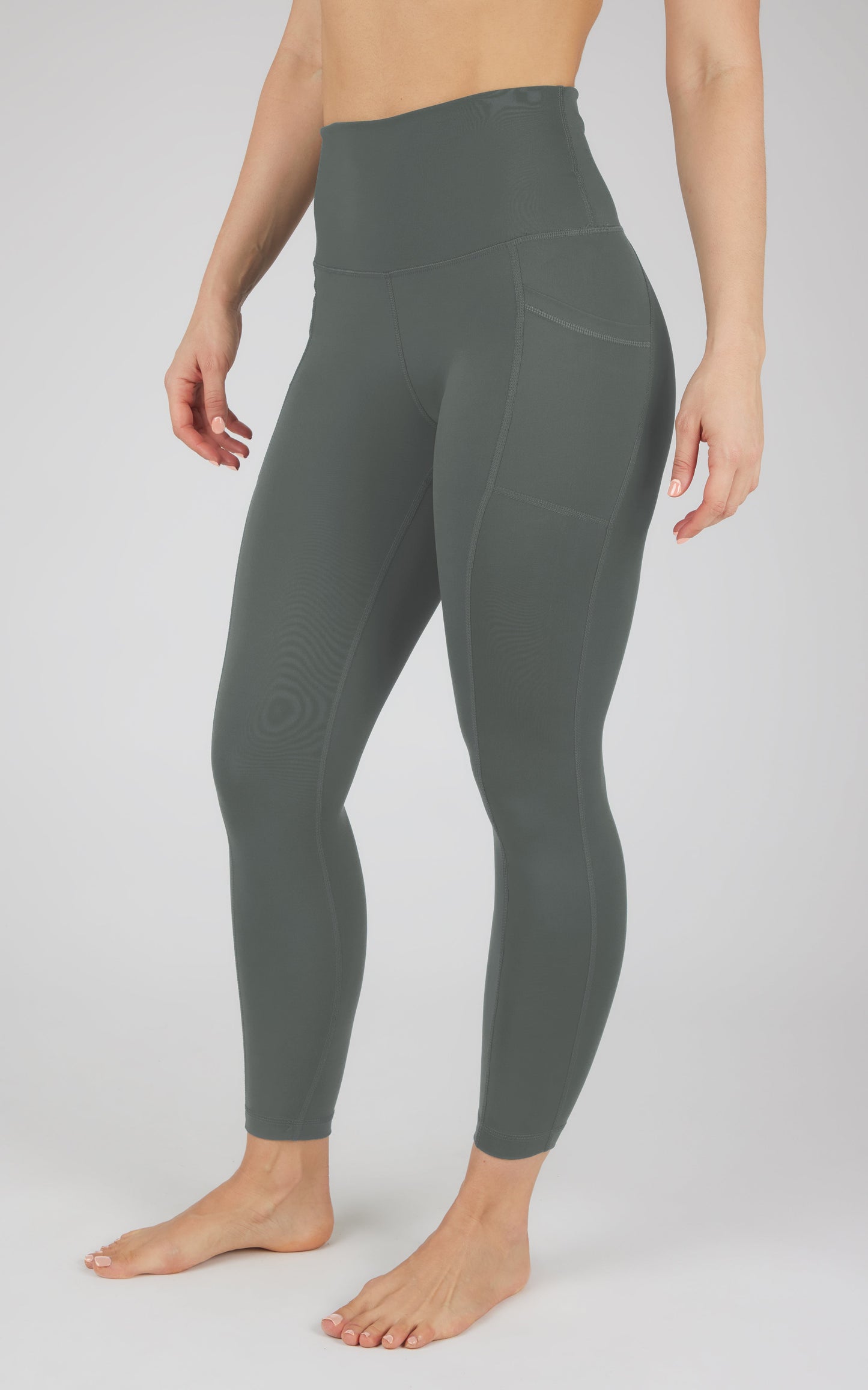 90 Degree by Reflex Lux Elastic Free High Waist Side Pocket 7/8 Ankle