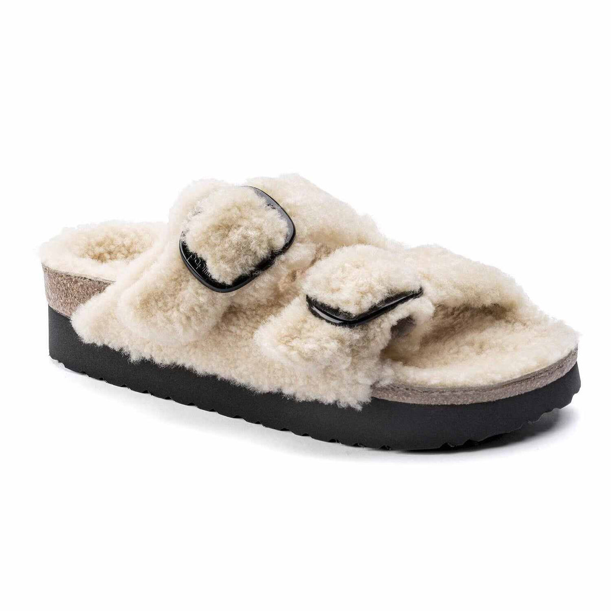 Birkenstock Arizona Big Buckle Pap Teddy Eggshell