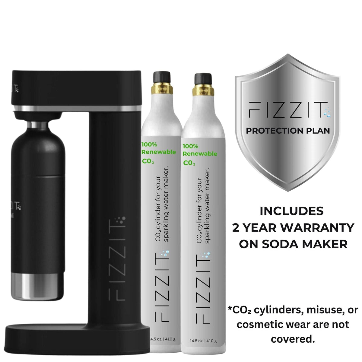 Fizzit™ Spärklï Carbonated Water Soda Maker with Stainless Steel Bottle – Dishwasher Safe Bottles - Sparkling Water Maker
