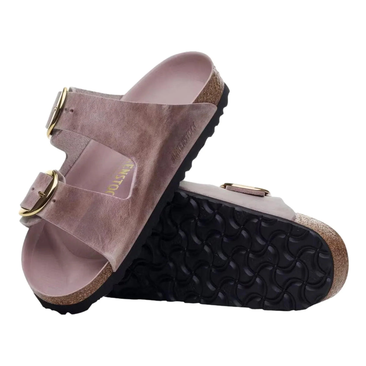 Birkenstock Arizona Big Buckle Waxy Leather Lavender Blush Sandals