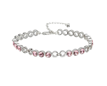 Adjustable Circular Linked Bracelet with Swarovski Crystals by callura