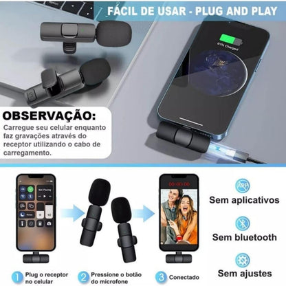 Dual Wireless Lavalier Microphone