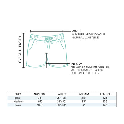 Lotus and Luna Cotton Cabana Shorts - Black