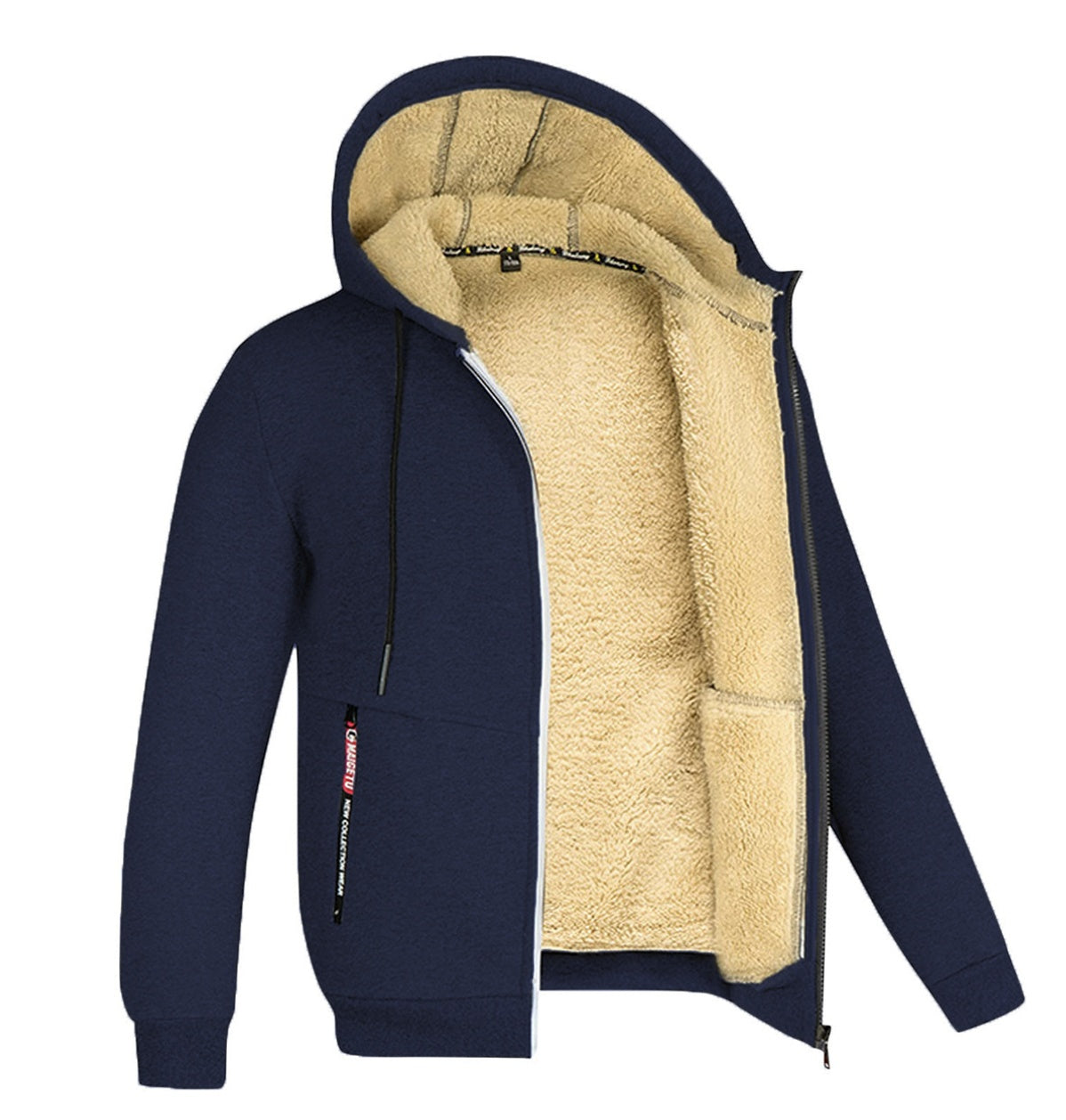 Hooded Thick Fleece Cardigan