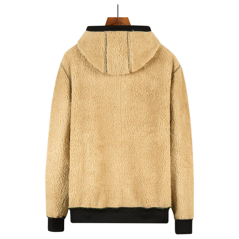 Hooded Thick Fleece Cardigan