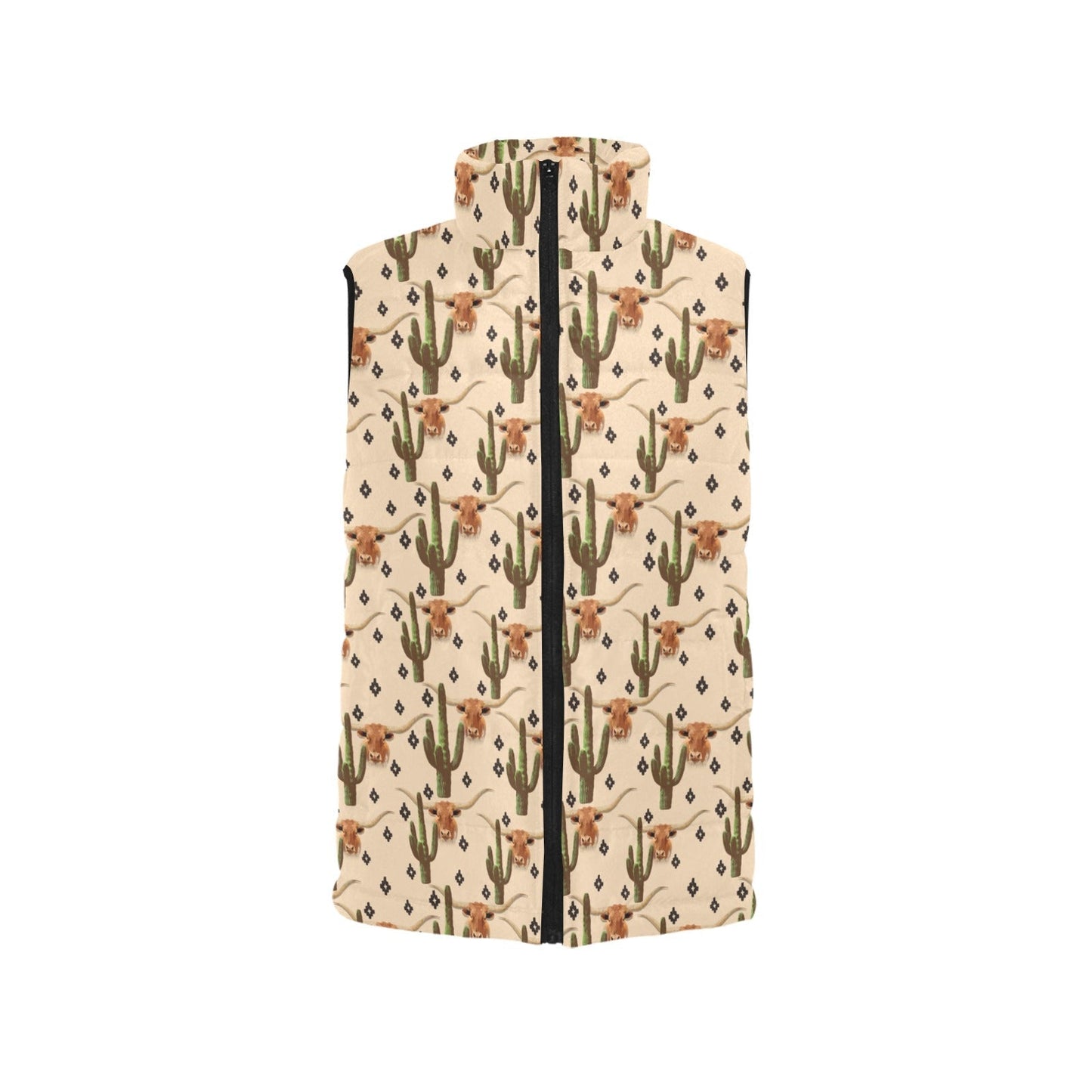 Baha Ranch Longhorn Cactus Women's Western Puffy Vest