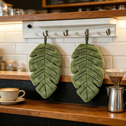 Decorative Leaf Hand Towel