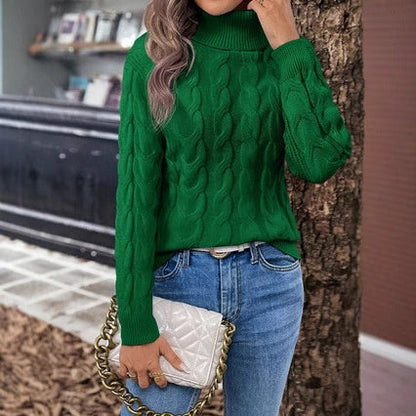 Women's Cable-Knit Turtleneck Sweater