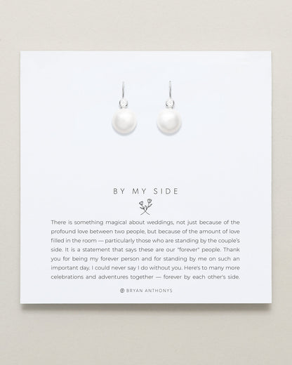 By My Side Pearl Drop Earrings