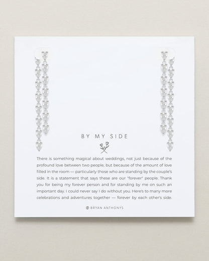 By My Side Pear Cut Chandelier Earrings