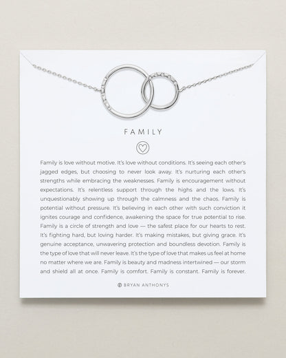 Family Interlocking Circles Necklace