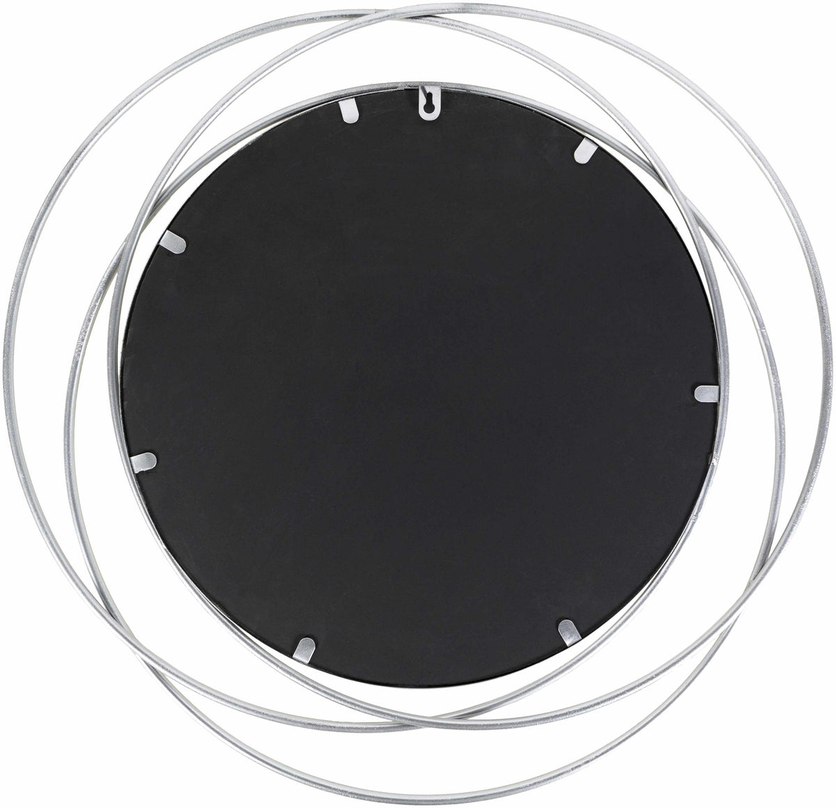 Basay Round Silver Gray Mirror