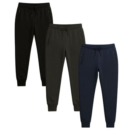 BenBen Womens 3 Pack Zipper Pocket Fleece Jogger
