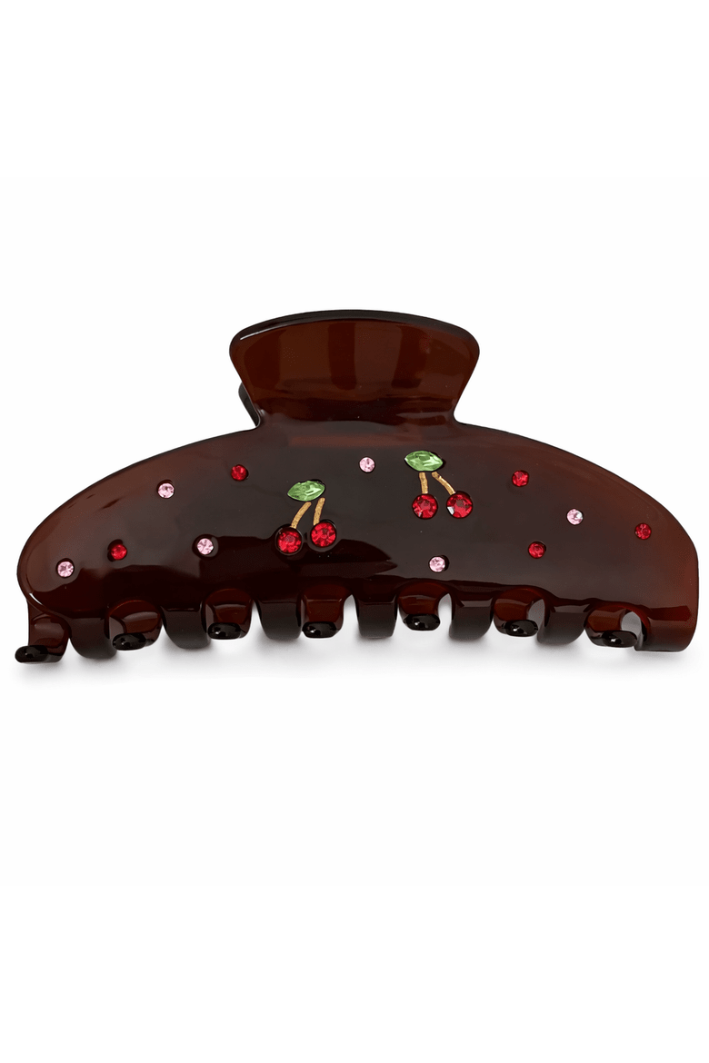 2pk Cherry Hair Claw Clips
