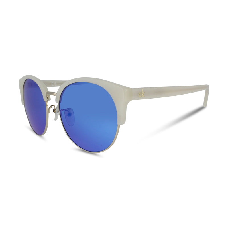 Calvin Klein White & Blue Mirror Sunglasses CK4338SK 107 *EX DISPLAY*