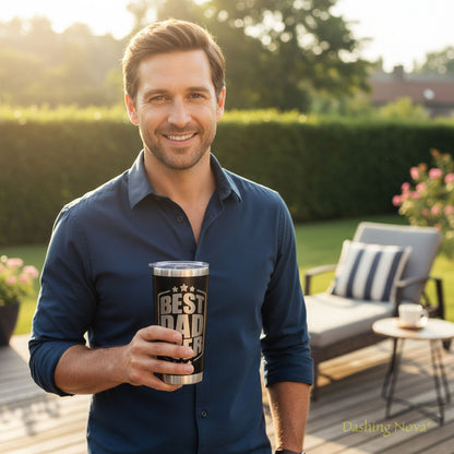 Best Dad Ever Laser Engraved Tumbler - Father's Day & Birthday Gift