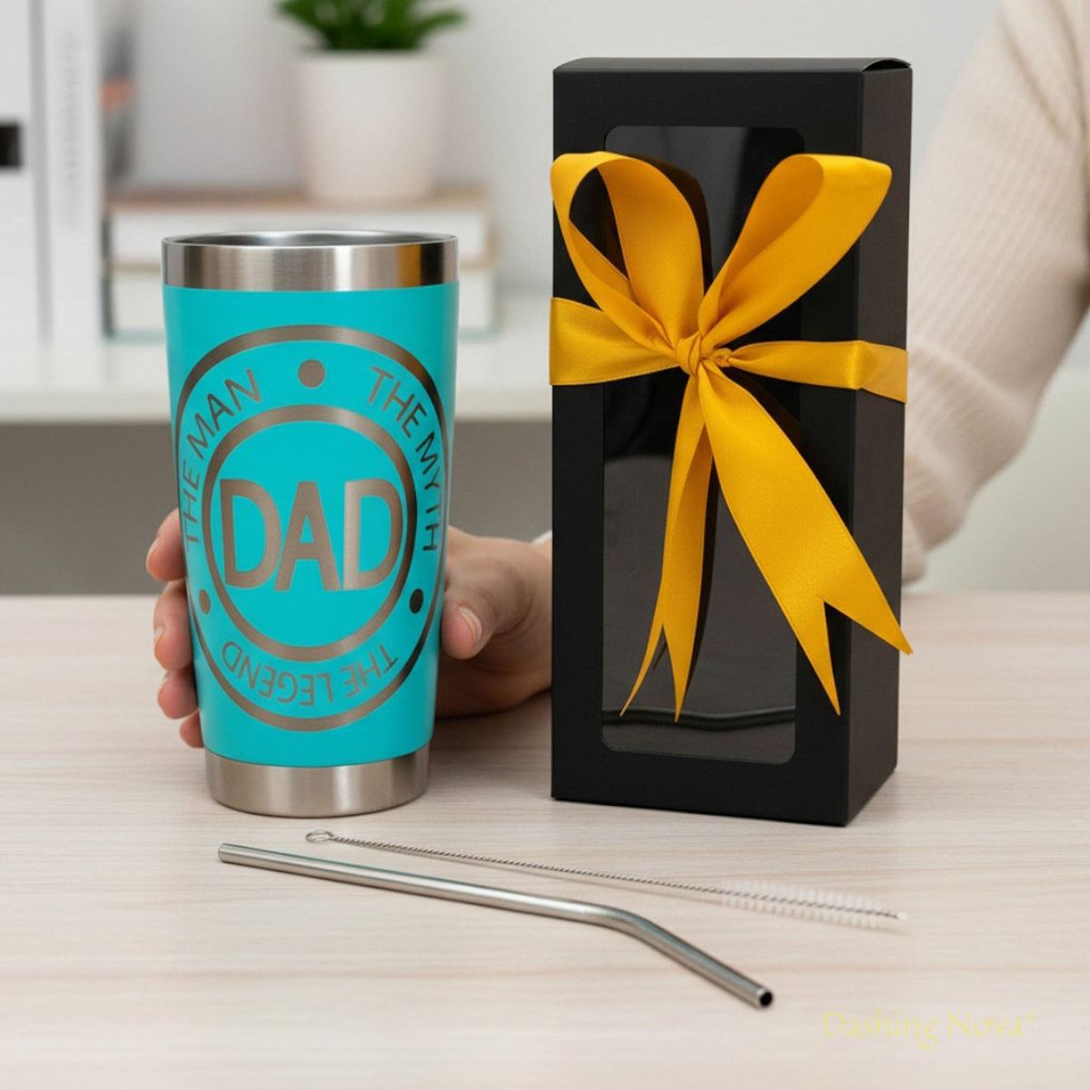 Best Dad Ever Laser Engraved Tumbler - Father's Day & Birthday Gift