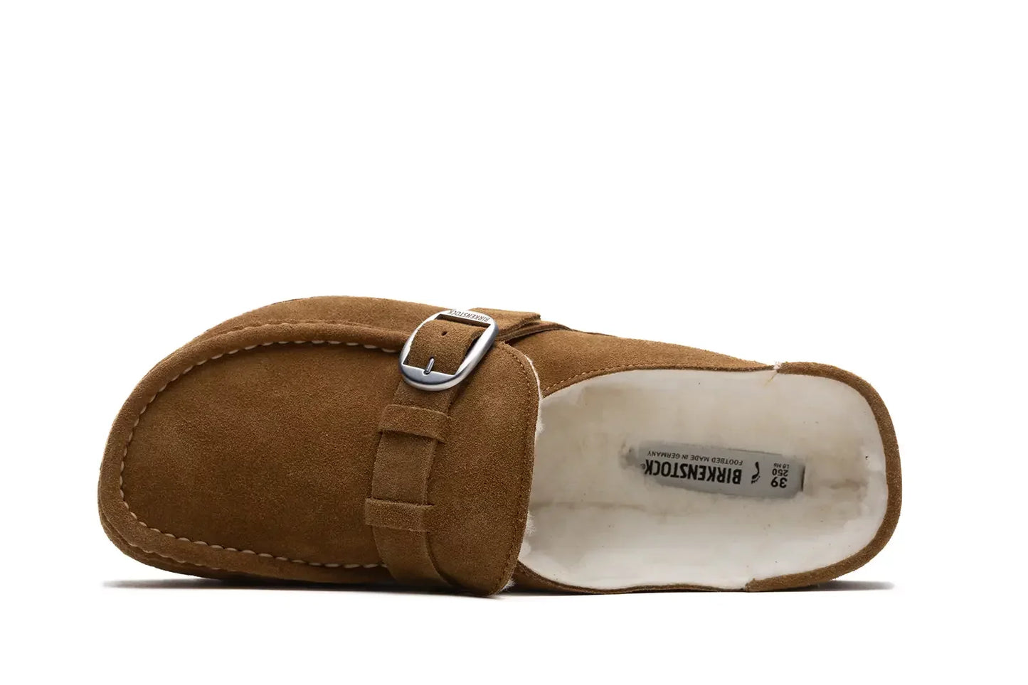 Birkenstock Buckley Shearling Suede Leather Dark Tea